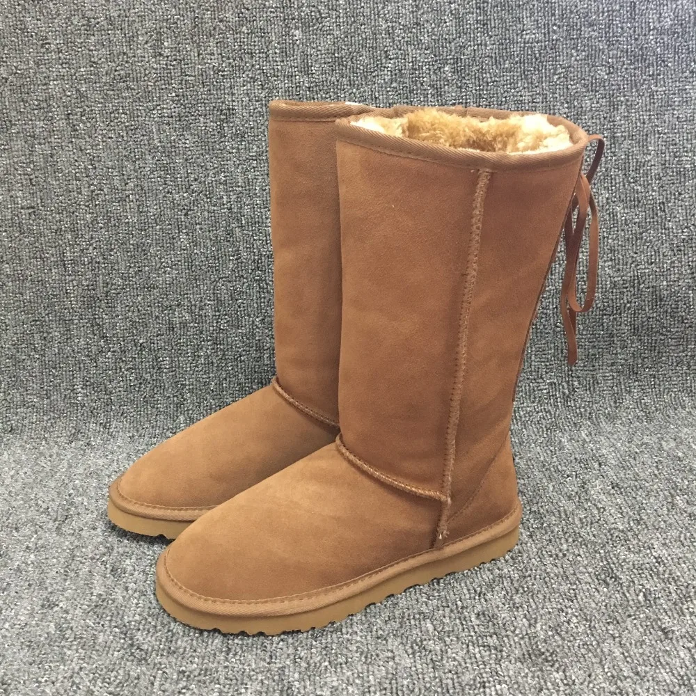 

New Fashion Ugs Women Snow Boots Australian Style Cow Suede Leather Winter Knee-high Long Boots Brand Ivg Size US4-11