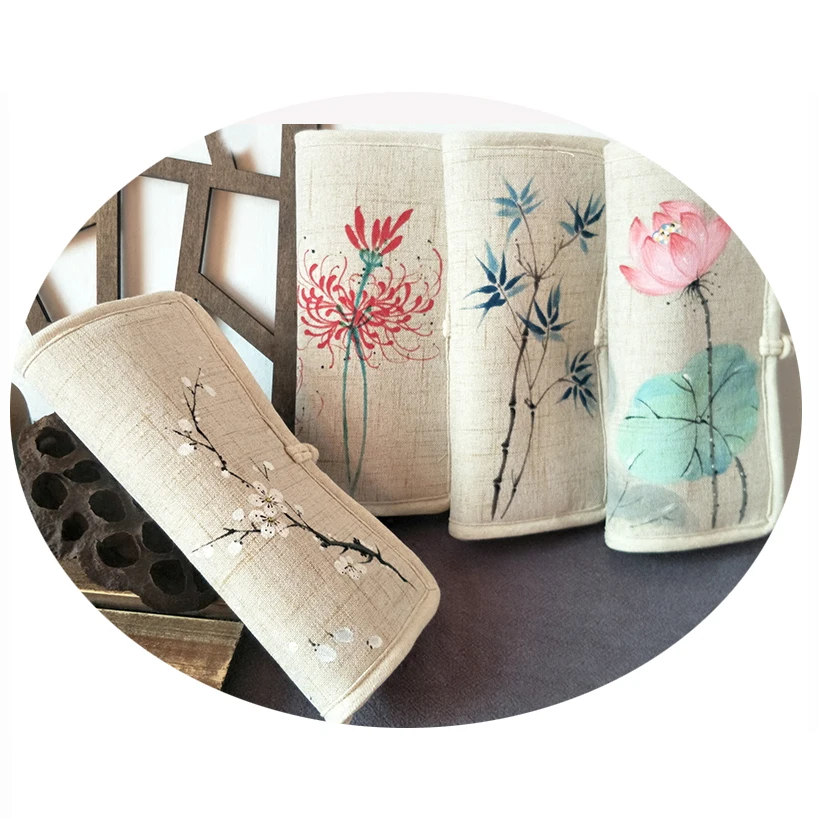 

Bekasnoew Chinese Style Women Wallet Linen Floral 2 Long Wallet