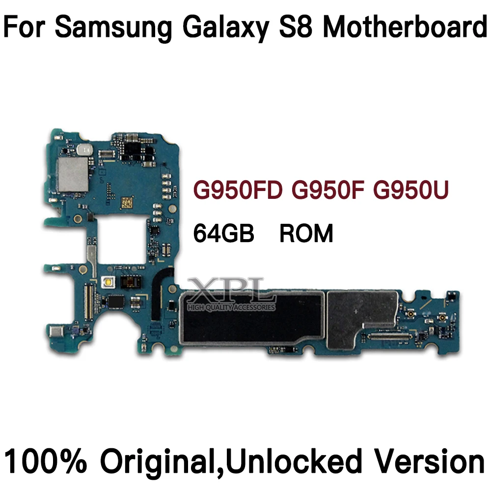 Разблокирована 64 ГБ с чипами материнская плата для Samsung Galaxy S8 G950 G950FD G950F