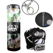 100 см Training Фитнес ММА Бокс сумка крючком Висячие Сако де boxe Kick Fight сумка Sand удар Пробивание сумка С Песком