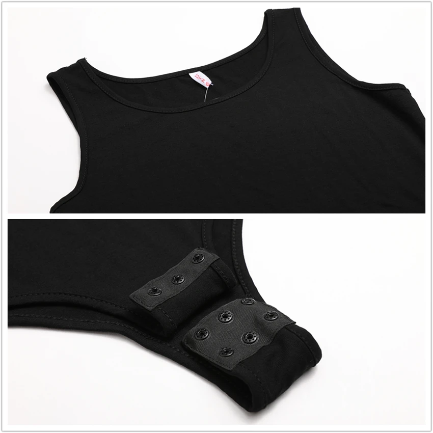 OOTN Sexy Women Casual Bodysuits Cotton O-Neck Bodycon Skinny Knitted Female Jumpsuits Romper Button Summer Black White Macacao OOTN Sexy Women Casual Bodysuits Cotton O-Neck Bodycon Skinny Knitted Female Jumpsuits Romper Button Summer Black White Macacao