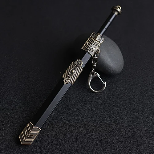 Персональный меч ножны оружие сплав модель игрушки Аниме-брелок для ключей украшения дома китайский стиль кисточка игра хобби Коллекция
