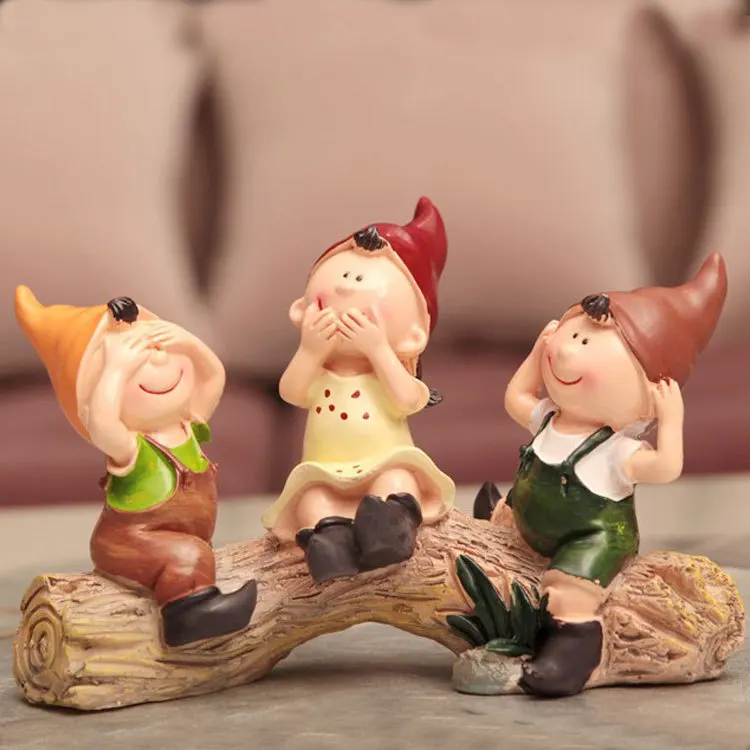 Creative Fashion Furnishings Resin Three Doll Stump Marriage Room