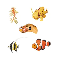 Ассорти 4 шт./компл. ukenn 3nd поколение 3D коралловые рыбы головоломки модели Сделай Сам Дети обучающая игрушка 5666