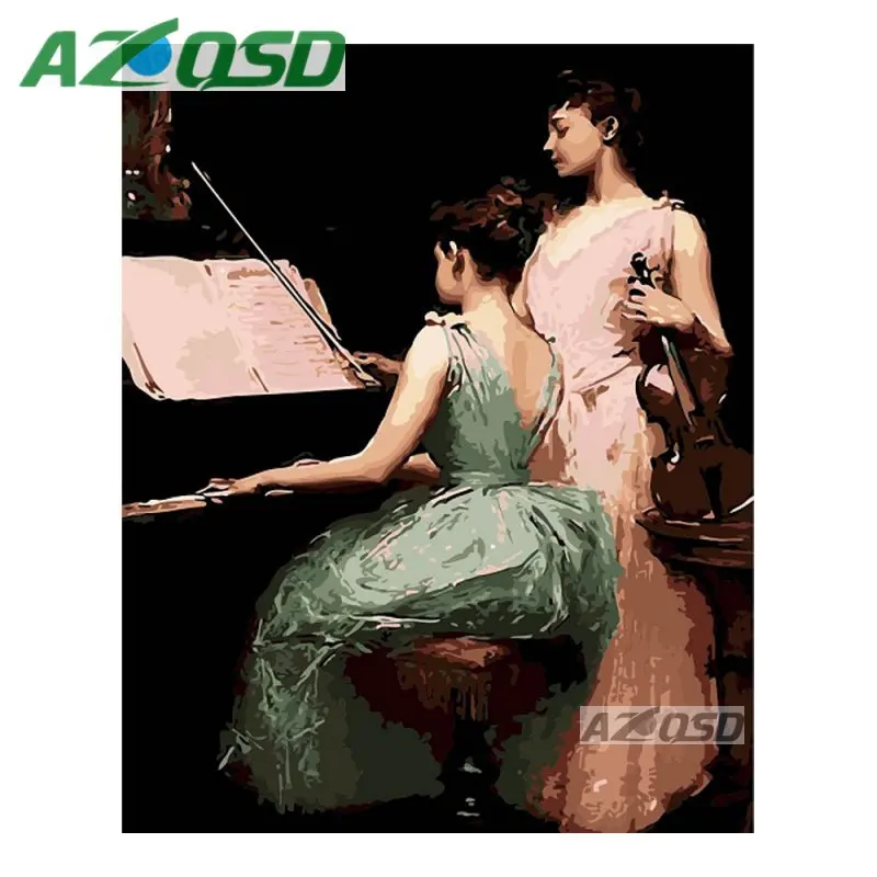 

AZQSD Painting By Numbers On Canvas 40x50cm Frameless Performer Girl Oil Painting Picture By Numbers Home Decor szyh6200