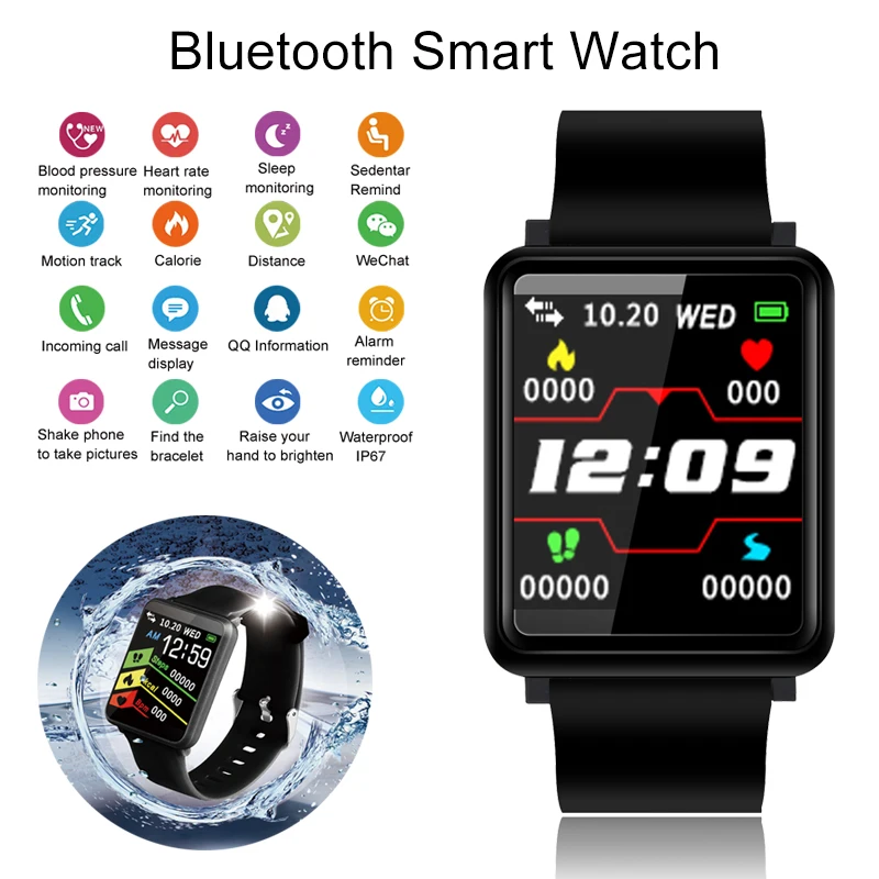 

Smart Watch Blood Pressure Activity Tracker Smartwatch Men Connect Watch Sport Fitness Women Wearable Devices For IOS Android