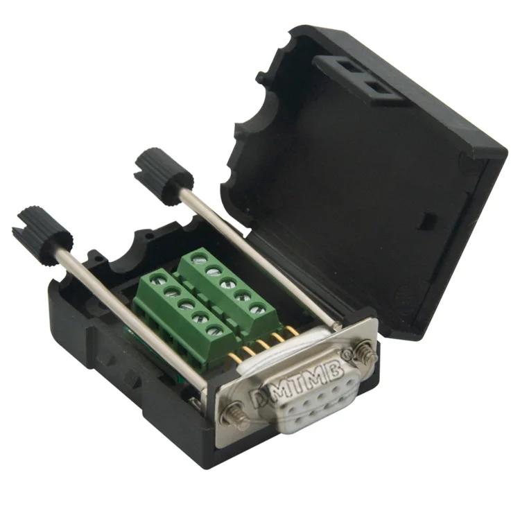 DB9 COM RS232 female connector with back side screw connector, screw