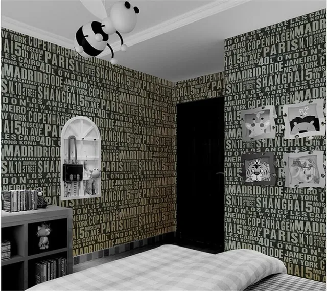 Wall Papers Home Decor Living Room Tv Background Waterproof Wall Papers Home Decor Living Room Tv Background Waterproof English Letters Children S House