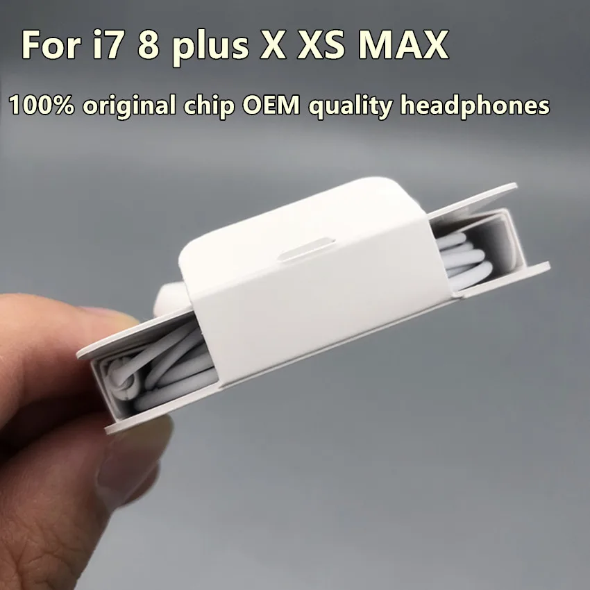 

10pcs/lot 100% Genuine Original chip oem Quality headset in ear headphones earphone With Remote Mic for Foxconn i7 8 X XS