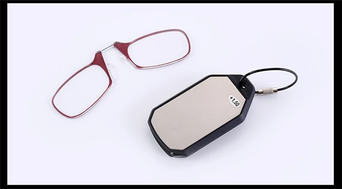 No Leg Clip Nose Reading Glasses Portable Reading Glasses For Both Men And Women Mini Key Chain Presbyopia Glasses