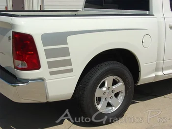 

For 2009-2018 Dodge Ram 1500 Vinyl Graphics POWER Side Decals Hood Stripes 3M Pro