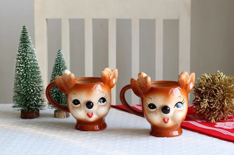 Творческий 3D Nara олень, Лось Животных чашки забавные керамические кружки Кофе кружка Коллекция подарков на день рождения