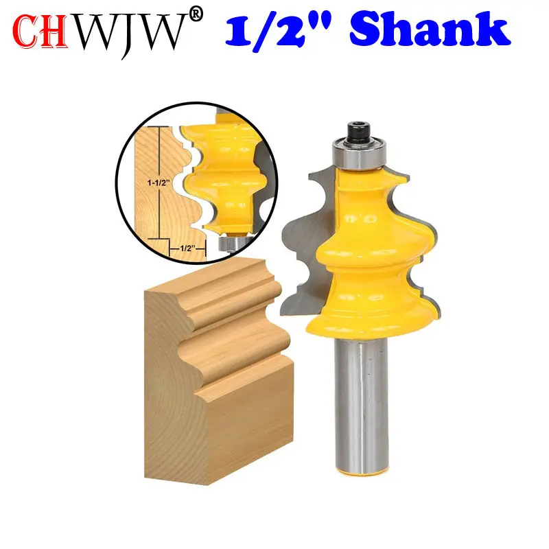 

1PC Architectural Molding Router Bit 1/2" Shank Line knife Woodworking cutter Tenon Cutter for Woodworking Tools