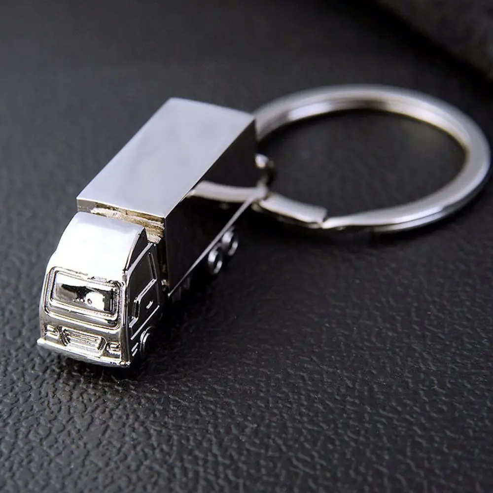 New Fashion Mini Metal Truck Lorry Car Key Ring Key chain Creative Gift