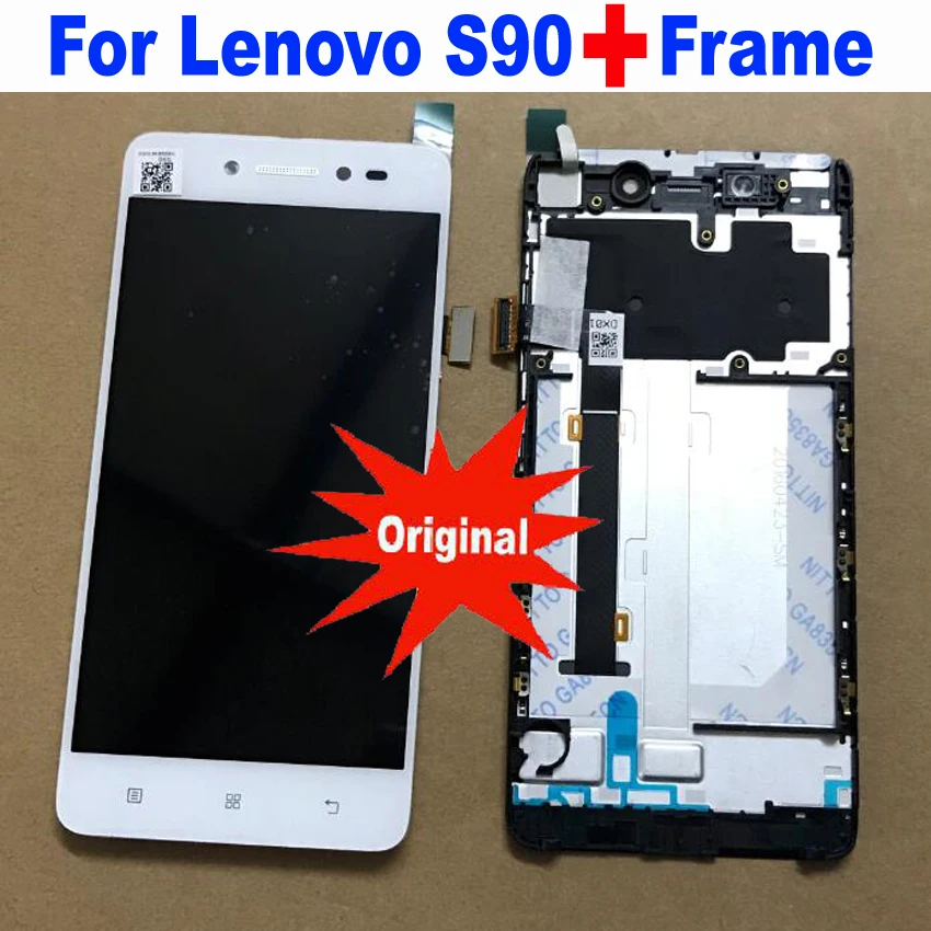 

LTPro Original Best New LCD Display Touch Screen Digitizer Assembly + Frame For Lenovo S90 S90-T S90-U S90-A S90-E sensor