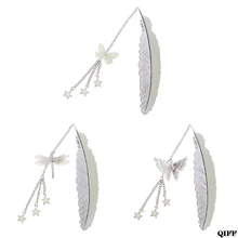 Прямая поставка& ретро чистый Медь флуоресцентный перья посеребренные закладки 3 июня