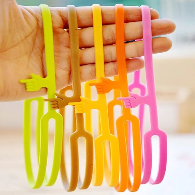 

1PC New Creative Cute Silicone Finger Pointing Bookmark Book Mark Office Supply Funny Gift