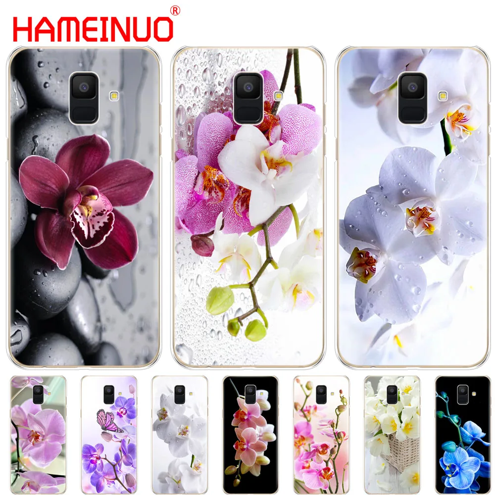 

HAMEINUO Orchid Flowers Colorful cover phone case for Samsung Galaxy J4 J6 J8 A9 A7 2018 A6 A8 2018 PLUS j7 duo