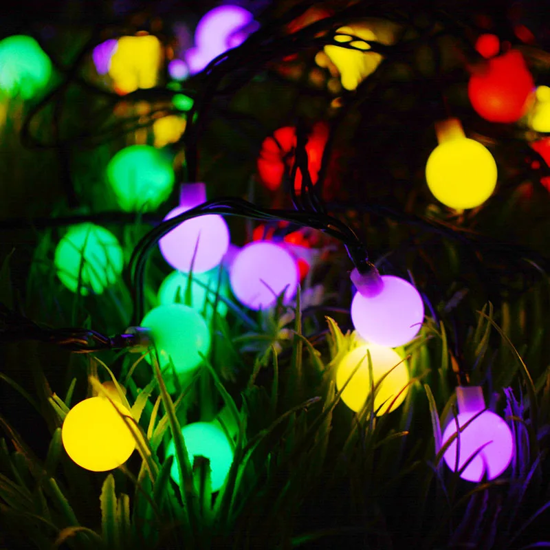 Small white ball-solar string lighs (18)