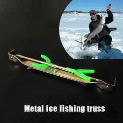 Портативный рыболовный кронштейн для ловли со льдом с двойной головкой рыболовный кронштейн медный практичный зимний рыболовный прочный