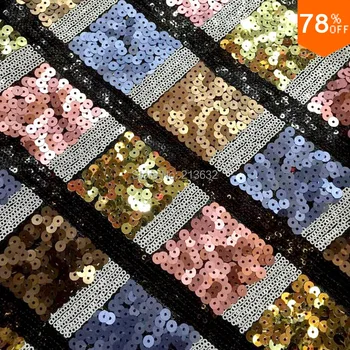 

2018 New arrival sequin Embroidery ribbon harlequin checks flashing bead high quality several color flashing african swiss voile