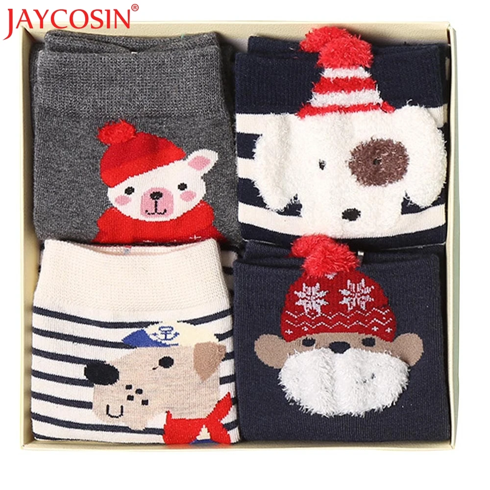 Носки JAYCOSIN забавные носки женские s 4 пары рождественские хлопковые разноцветные