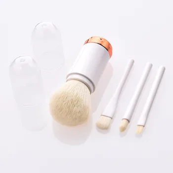 

Portable Retractable Brush Loose Powder Round Kabuki Blush Eye Shadow PRECISION Tapered Blender Makeup Brush for Travel