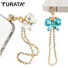 TURATA Универсальный 3,5 мм Бабочка Алмазная Пылезащитная заглушка Аксессуары для мобильных телефонов гаджеты затычки для наушников для iPhone 7 6 6S 5 5S