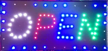 

2017 direct selling customized graphics led sign 10X19 Inch indoor Ultra Bright flashing store open signage wholesale