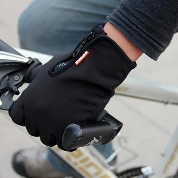 11 см перчатки 4 Зима сенсорный открытый Повседневное 33 inch 10 палец Экран Велоспорт 93 полный ветрозащитный улица ветрозащитный Zip 3