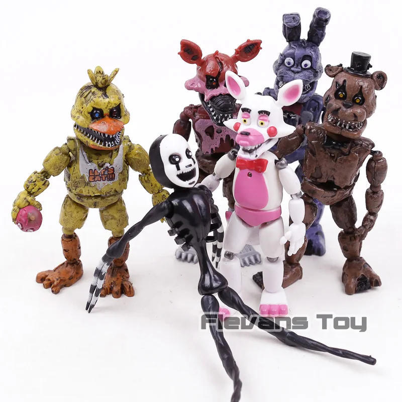 FNAF пять ночей у Фредди кошмар Фредди Бонни и Чика Funtime Фокси ПВХ фигурки героев игрушечные лошадки 6 шт./компл./