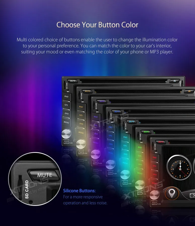 Discount XTRONS 6.2 inch 2 din Car DVD Player Radio HD Touch Screen GPS Navigator with Screen Mirroring Function Custom Fit for Nissan 5