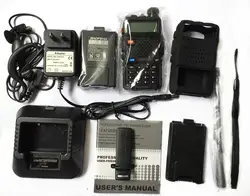 Baofeng UV-5R Двухканальные рации vhf/UHF136-174 и 400-520 мГц + мягкий чехол + Батарея Дело Handy Охота Радио приемник с headfone