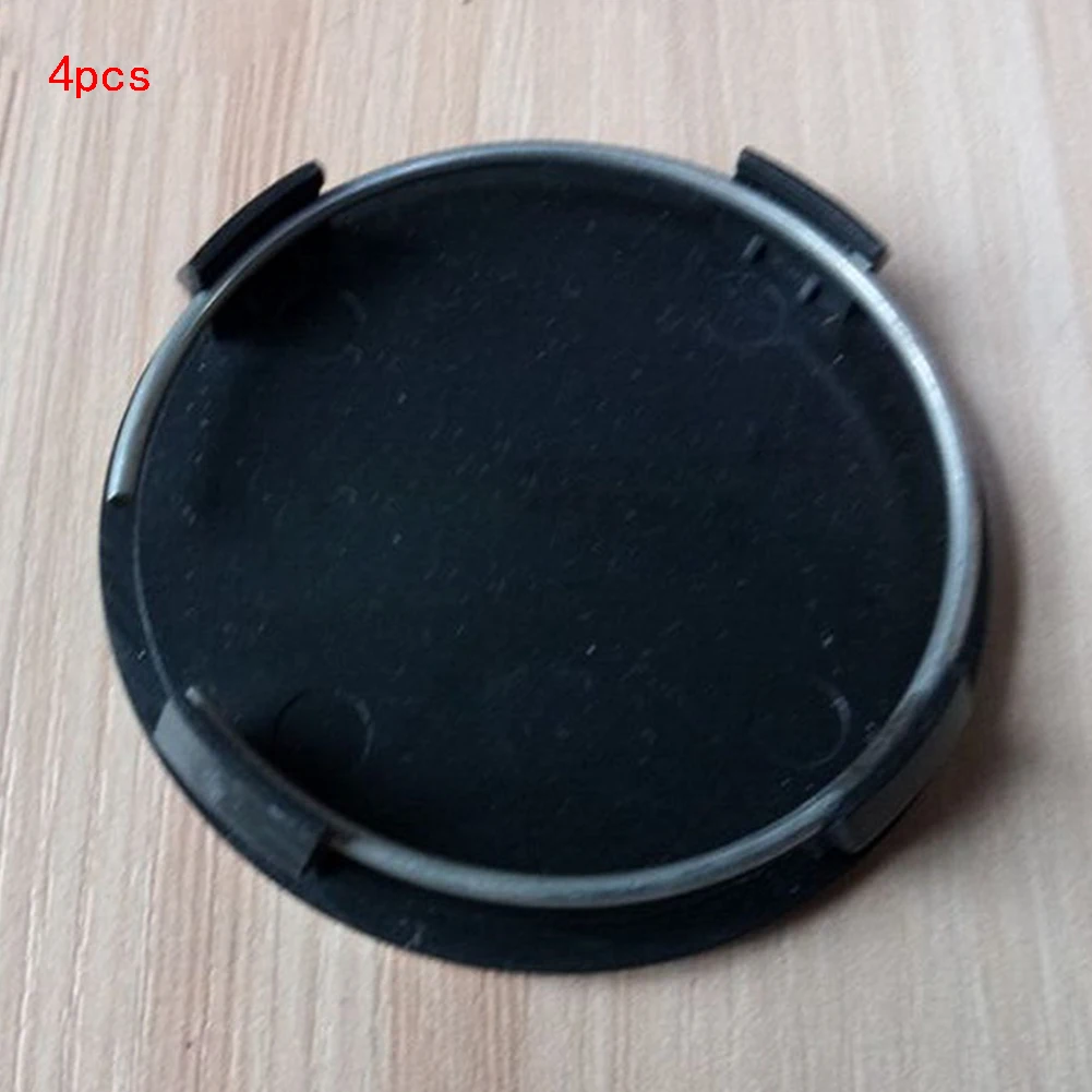 

60mm 4pcs Center Caps With Cover Set Plain Alloy Rim Wheel Car Hub