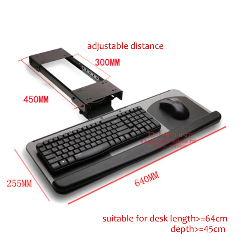 Suporte de Montagem com Mouse Suporte para Grande Ergonomia Kayboard Placa Bandeja Pequena Altura Ajustável Inclinação Girar Dl-da4 Pad - Image 2
