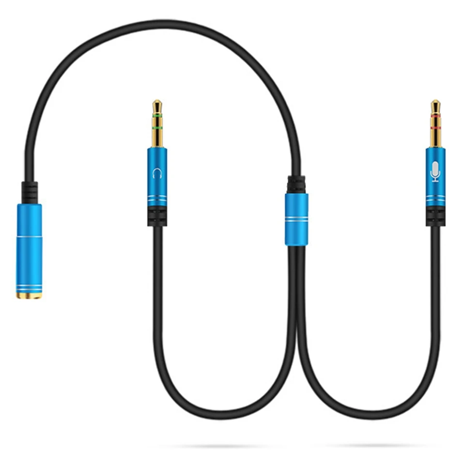 2 in 1 Earphone Audio Extension Cable 3.5mm jack Extender Cord Male to Female Earphone Extender AUX Cable For Computer Headphone (12)