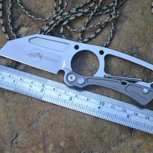 Кевин Джон Веном DPX хит нож TC4 Титан S35VN сталь фиксированным лезвием EDC инструмент с кожаной оболочкой для подарка кемпинг на открытом воздухе