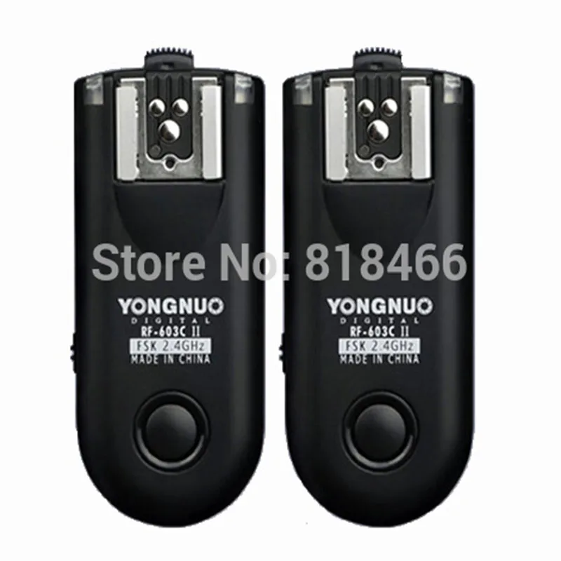 Yongnuo Flash Trigger RF-603II C RF603c c1 c3 ii RF 603 2 Transceivers for Canon 5dII 1D 6D 7D 50d 60d 500d 600d 1000d ti5 ti6 flash trigger