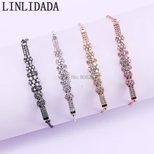 10 шт. Очаровательная подвеска CZ Мода цветок Разъем браслет для женщин вечерние ювелирные изделия