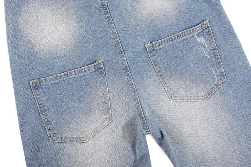 Новые женские повседневные вымытые джинсы джинсовый комбинезон узкие брюки(светло-голубой) Комбинезоны s m l xl calcas