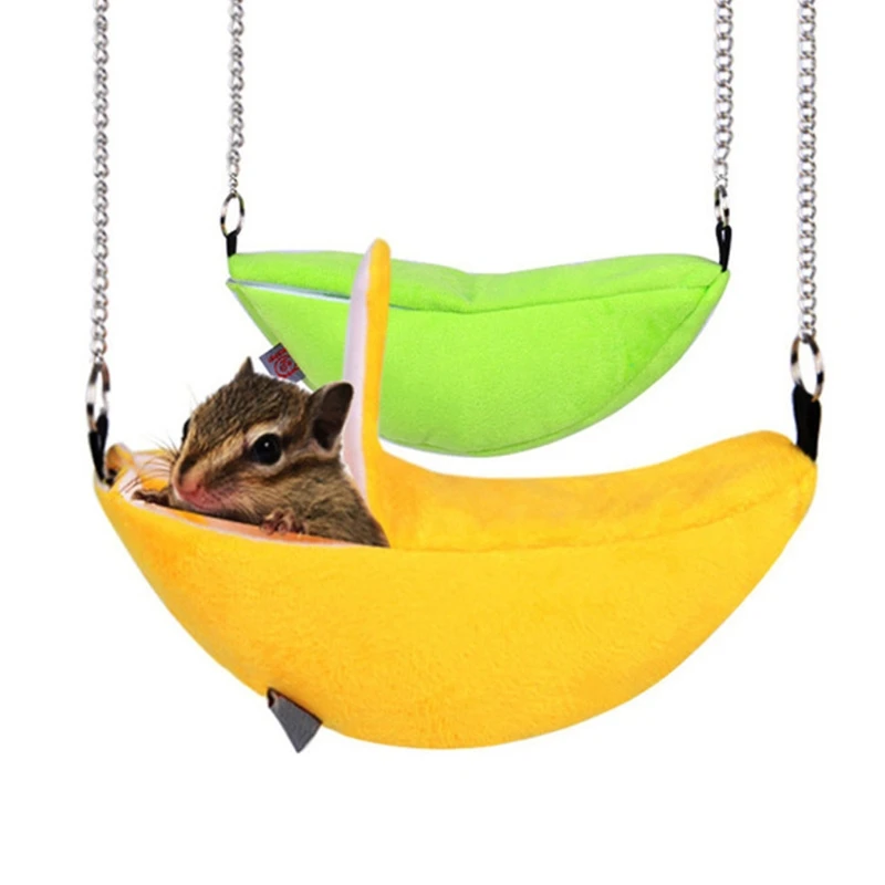 

Pet Hamster Nest Banana Style Hanging Swing Toys Squirrel Chinchilla Bed Cage Sleep Small Animals Cages