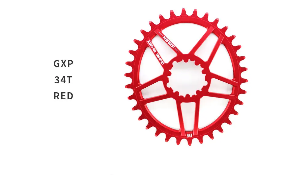 Пройти QUEST GXP велосипед овальная Звездочка 34 T 6 мм офсетная MTB Горный велосипедная Звездочка для XX1 Sram XO1 X1 GX XO X9 crankset части