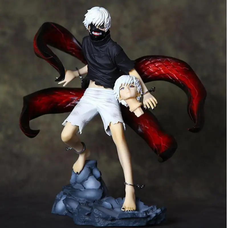 

Tokyo Ghoul Action Figure Head Replaceable Edition Mask Ken Kaneki Melanism Model Toy 22cm