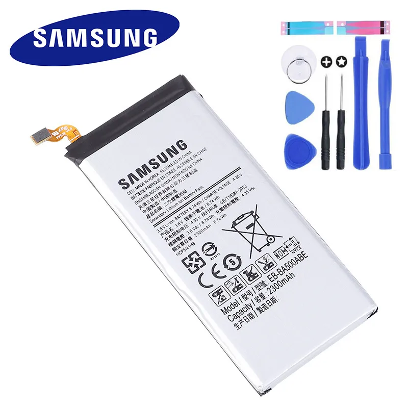 Оригинальный аккумулятор Samsung для Galaxy A5(2015 edition) A500 A500F A500K SM-A500F A5000 A5009 2300 мА/ч с