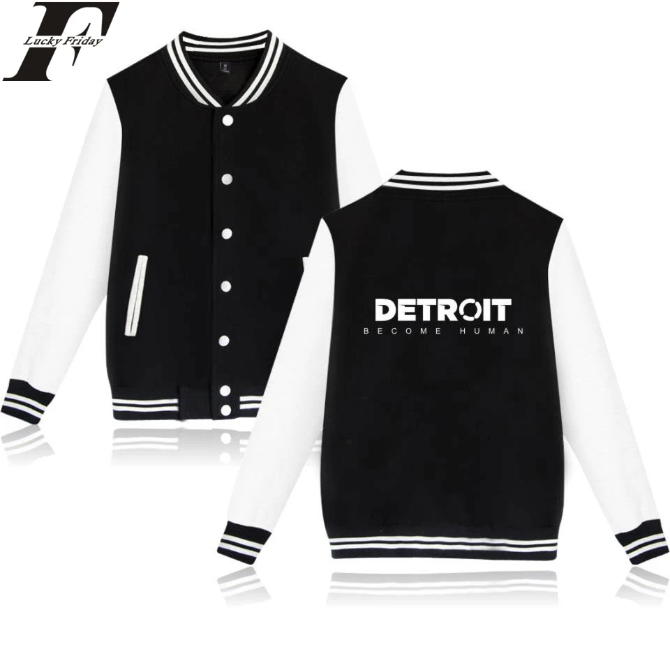 Бейсбольные куртки LUCKYFRIDAYF Detroit бейсбольные с длинным рукавом в стиле коллажа