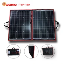 Dokio 90W 100W 110W (55Wx2Pcs) 18V Flexible Black Solar Panels China Foldable + 12/24V Volt Controller 110 Watt Panels Solar