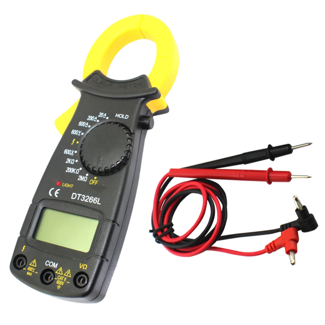 Digital DT-3266L Clamp Meter 600A AC/DC Multimeter Current Clamp Pincers Voltmeter Ammeter Ohm Current Voltage Tester Digital DT-3266L Clamp Meter 600A AC/DC Multimeter Current Clamp Pincers Voltmeter Ammeter Ohm Current Voltage Tester