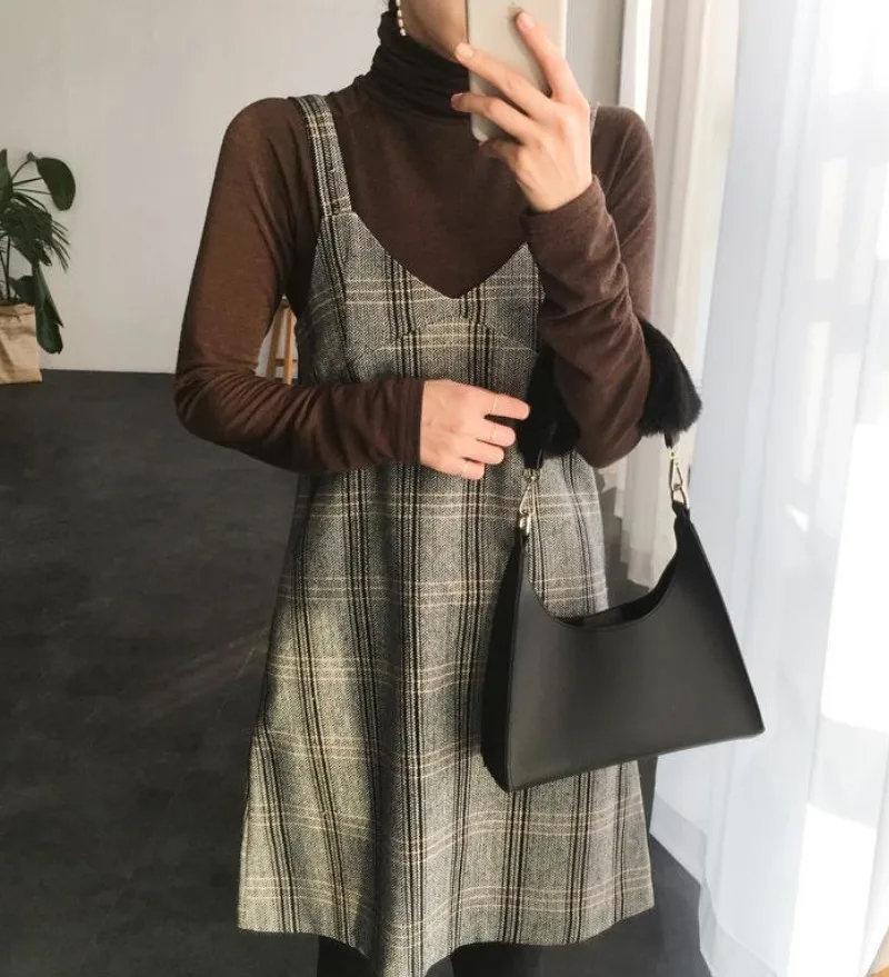 Kopen S XL Plus size 2018 Nieuwe Lente Vrouwen EEN lijn Katoen OL Casual Mouwloze zonnejurk Jurken Vrouwelijke Jurk v hals grid jurk