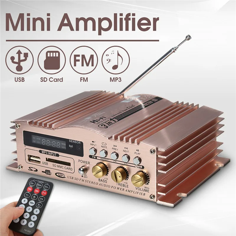 KROAK Mini Hi Fi 600W 2 CH Stereo Audio Power Amplifier