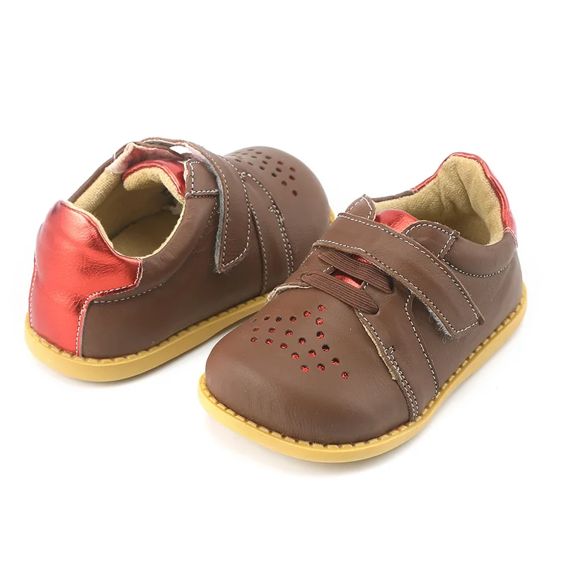 Tipsietoes дизайн модная обувь для девочек 2 цвета натуральная кожа ручной работы детские кроссовки - Цвет: Коричневый